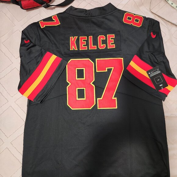 TRAVIS KELCE #87 KANSAS CITY CHIEF BLACK FIELD JERSEY MENS XL - Picture 1 of 3